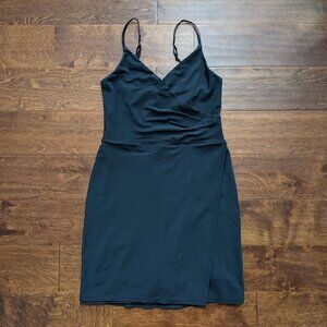 Abercrombie & Fitch Black Wrap Traveler Mini Dress